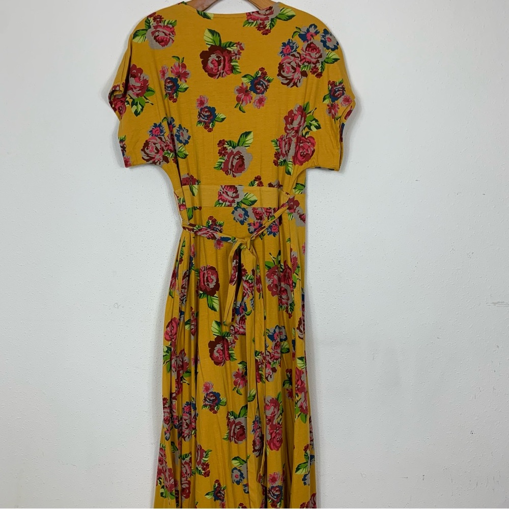 Matilda Jane Alana Yellow Floral Wrap Maxi Dress Garden Sz Small - Picture 9 of 11